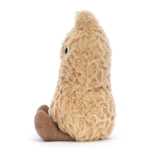 Peluche cacahuète Jellycat Peanut profil bottines velours côtelé chocolat iconique