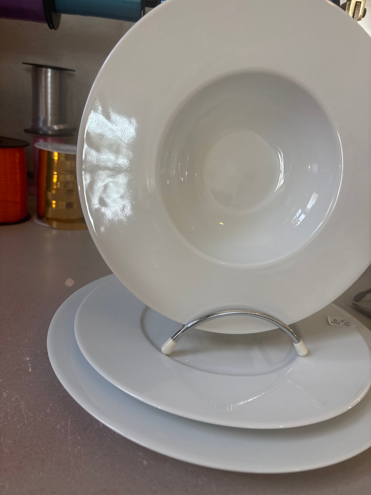 Service complet assiette ZEN blanc 18p