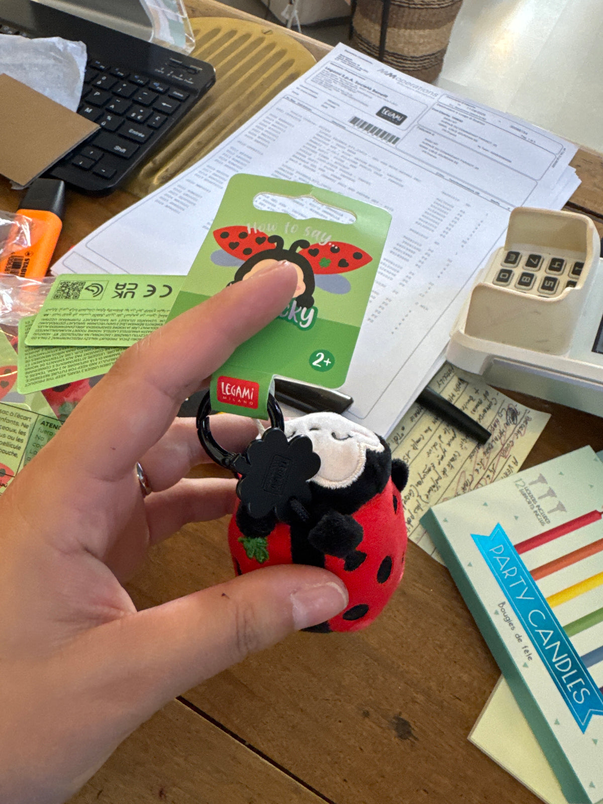 Porte-clefs coccinelle
