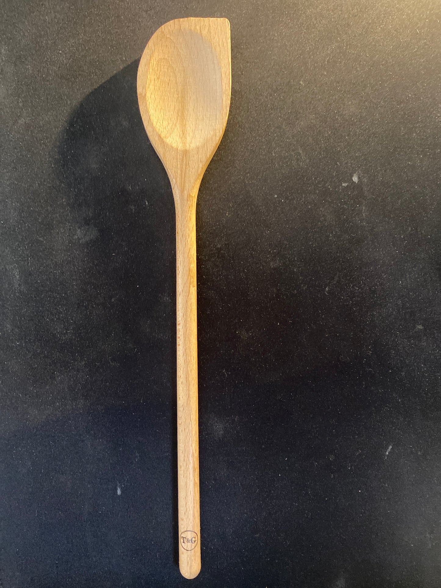 Spatule en bois, ovale avec un angle droit, Bastide.