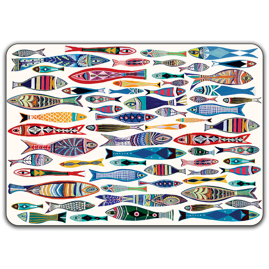 Set de table Océan de Bonheur poissons colorés graphiques Carte d'Art 29,7x42 cm polypropylène