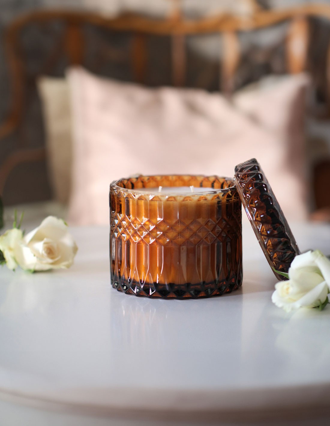 bougie épicée cèdre vanille patchouli