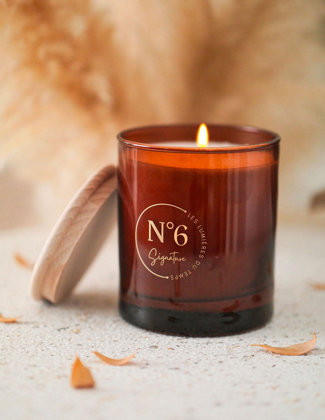 Bougie parfumée végétale 290g – N°6 Lumières d’Automne.