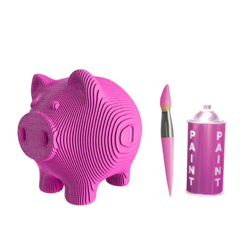 Puzzle 3D en Carton – Cochon tirelire