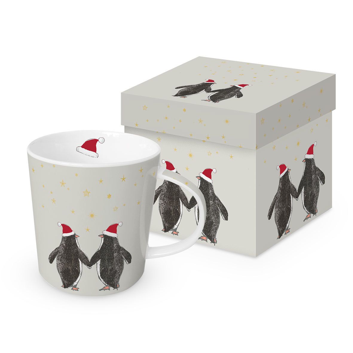 tasse décorée pingouins porcelaine fine 0,4 L « A Walk on the Wilde Side »