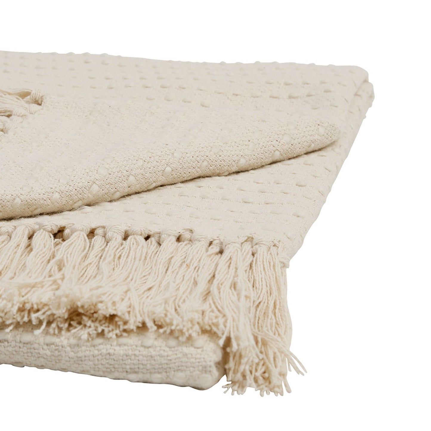 plaid déco cocooning blanc