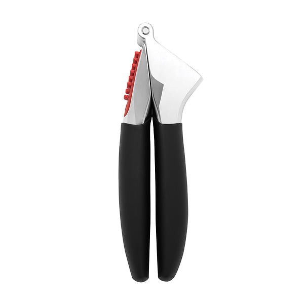 Presse-ail en inox avec poignées ergonomiques. Écrase jusqu’à 4 gousses en un geste. Système intégré pour évacuer les résidus. Pratique et rapide à nettoyer.