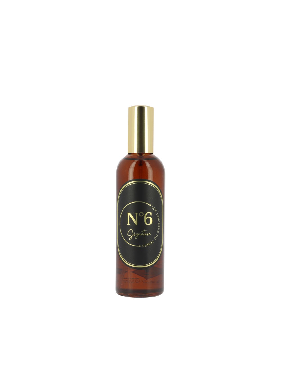 Spray d’ambiance N°6 Lumières d’Automne – 100ml. Parfum boisé, chaud et ambré. Création française de Mathilde Haguier pour Les Lumières du Temps.