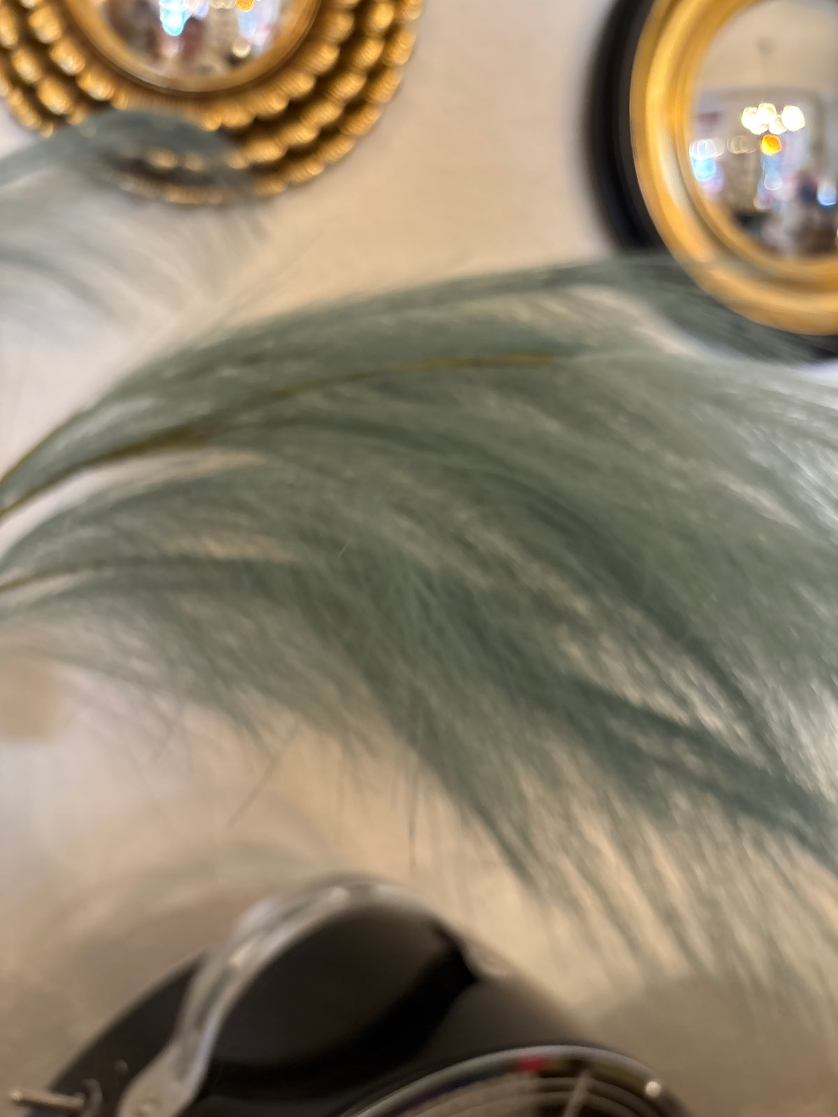 Fleurs tige bleu vert