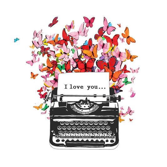 Paquet de serviettes cocktail en papier PPD imprimées du message romantique I Love You.