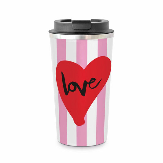 Gobelet isotherme Coffee2Go PPD en acier inoxydable avec le design typographique Formart Love.