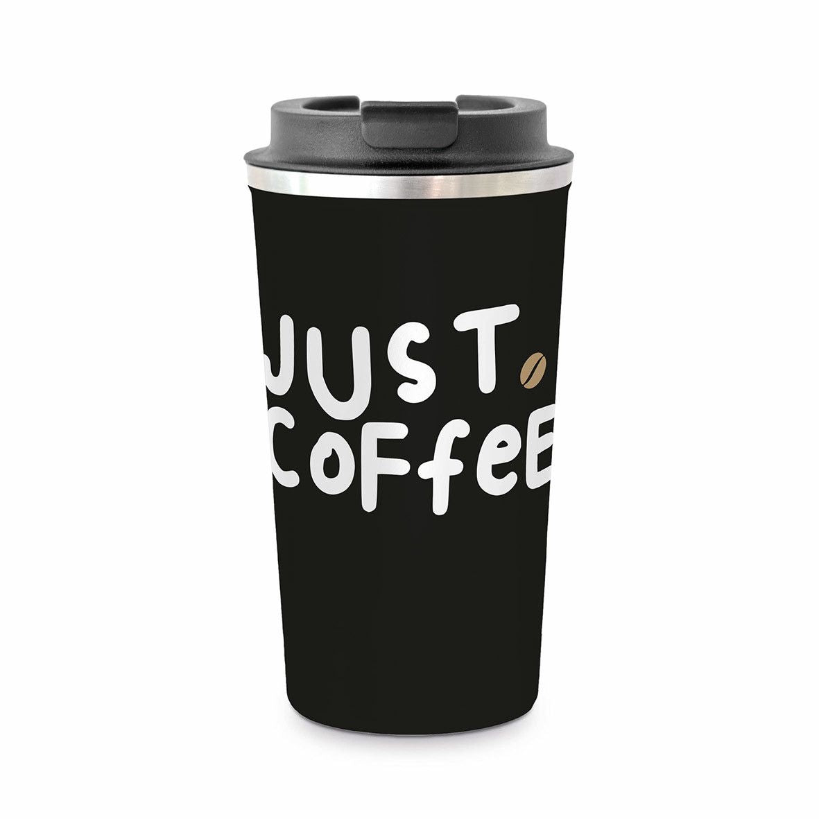 Gobelet isotherme nomade Coffee2Go PPD en acier inoxydable avec le motif Just Coffee.