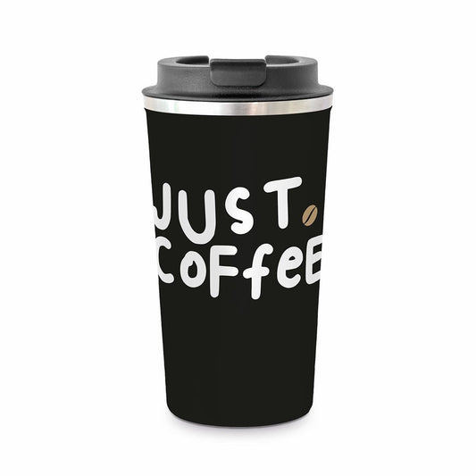 Gobelet isotherme nomade Coffee2Go PPD en acier inoxydable avec le motif Just Coffee.