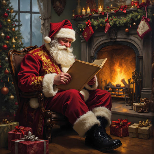 Paquet de serviettes en papier PPD avec illustration de Noël Dear Santa sur une table de fête.