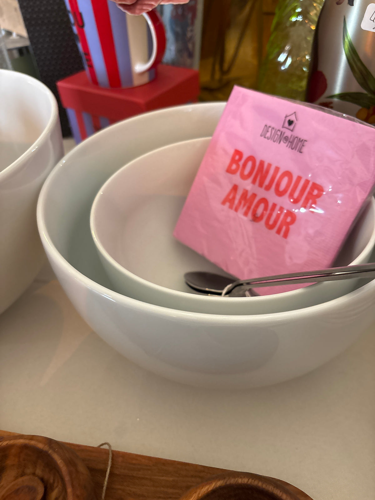 Saladier blanc boule