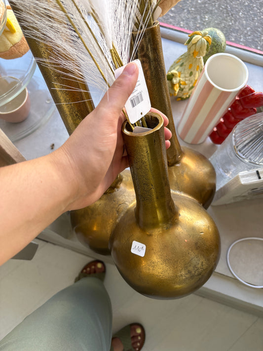 Vase doré 3 boules