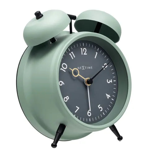 Réveil Golden Hour teal bleu canard métal NeXtime design contemporain