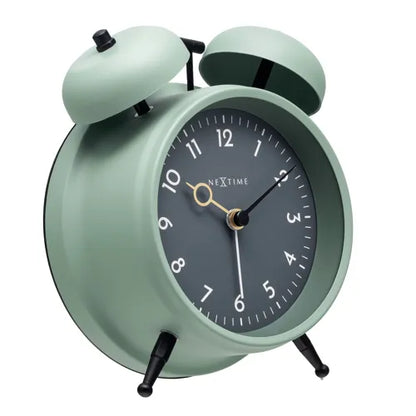 Réveil Golden Hour teal bleu canard métal NeXtime design contemporain