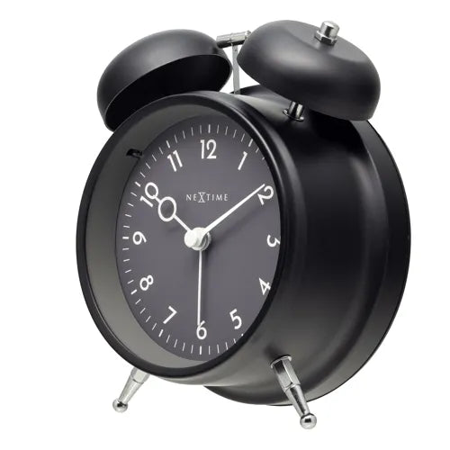 Réveil Golden Hour noir aiguilles cuivrées métal NeXtime design contemporain