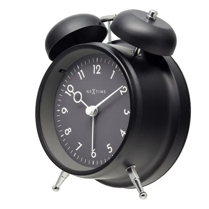 Réveil Golden Hour noir aiguilles cuivrées métal NeXtime design contemporain