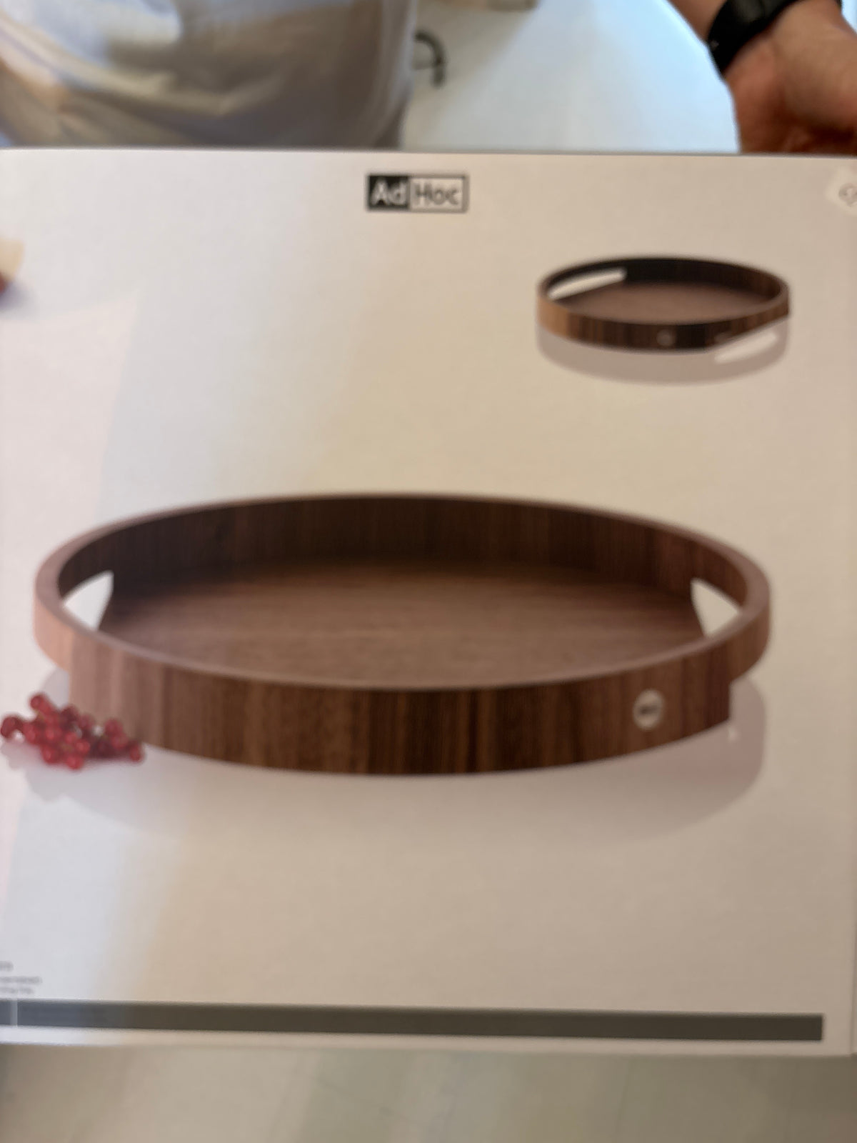 Plateau rond bois adhoc