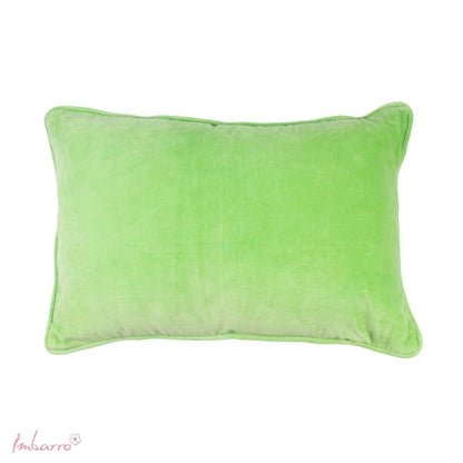 Coussin velours jaune vert Lala P Pear Imbarro 40x60 cm 