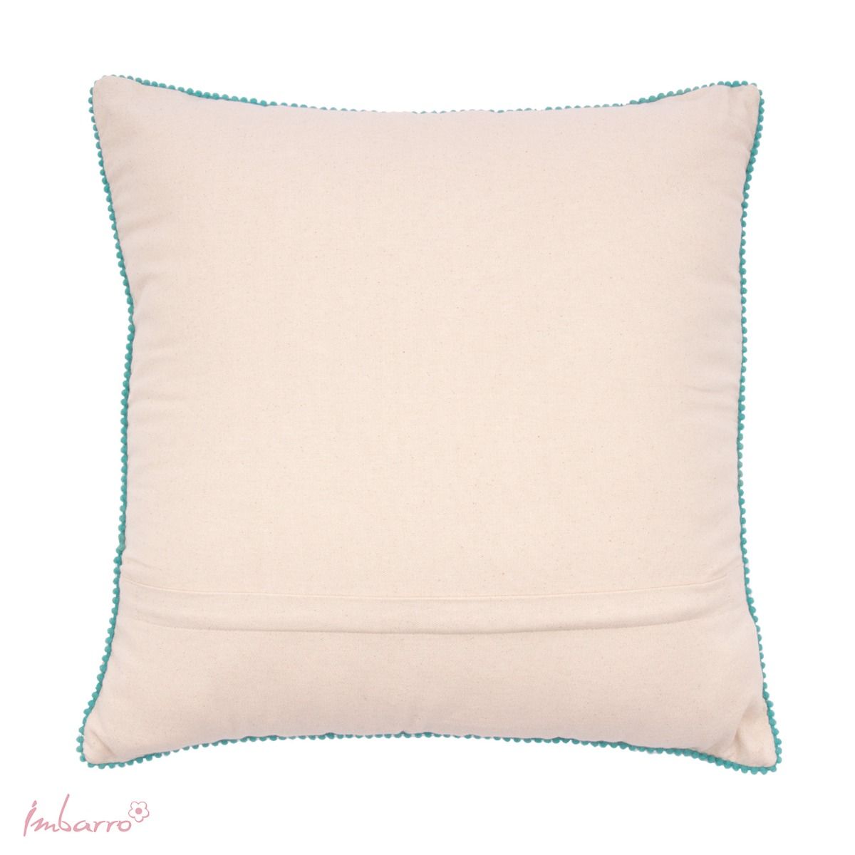 Coussin Amara Brodé Pompons 50x50cm