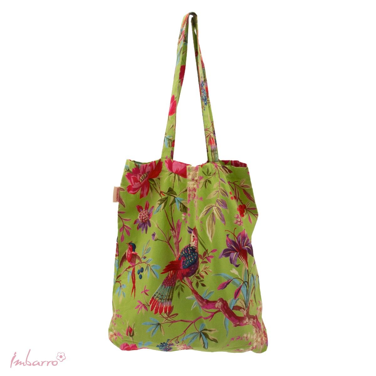 Tote bag coton vert pomme Easybag Paradise Apple Imbarro 45x50 cm