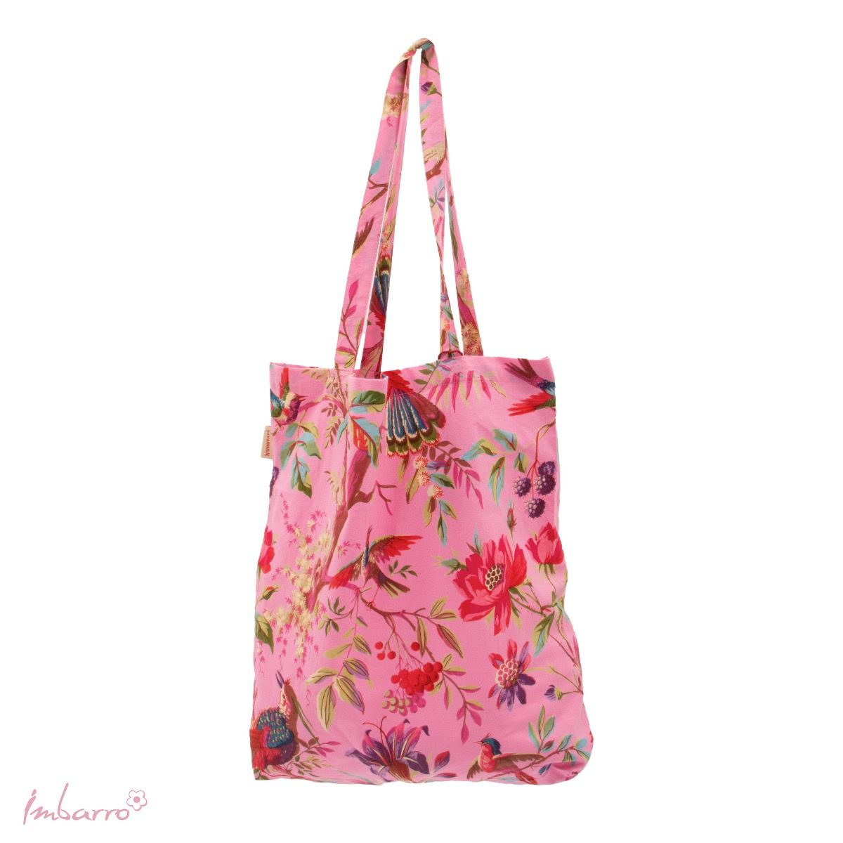 Tote bag coton rose Easybag Paradise Bubblegum Imbarro 45x50 cm