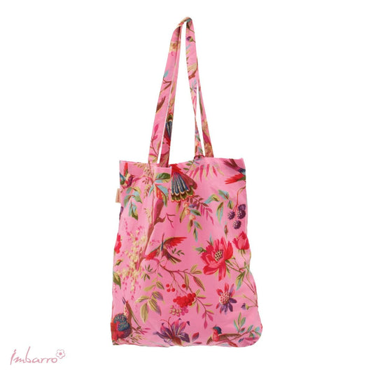 Tote bag coton rose Easybag Paradise Bubblegum Imbarro 45x50 cm