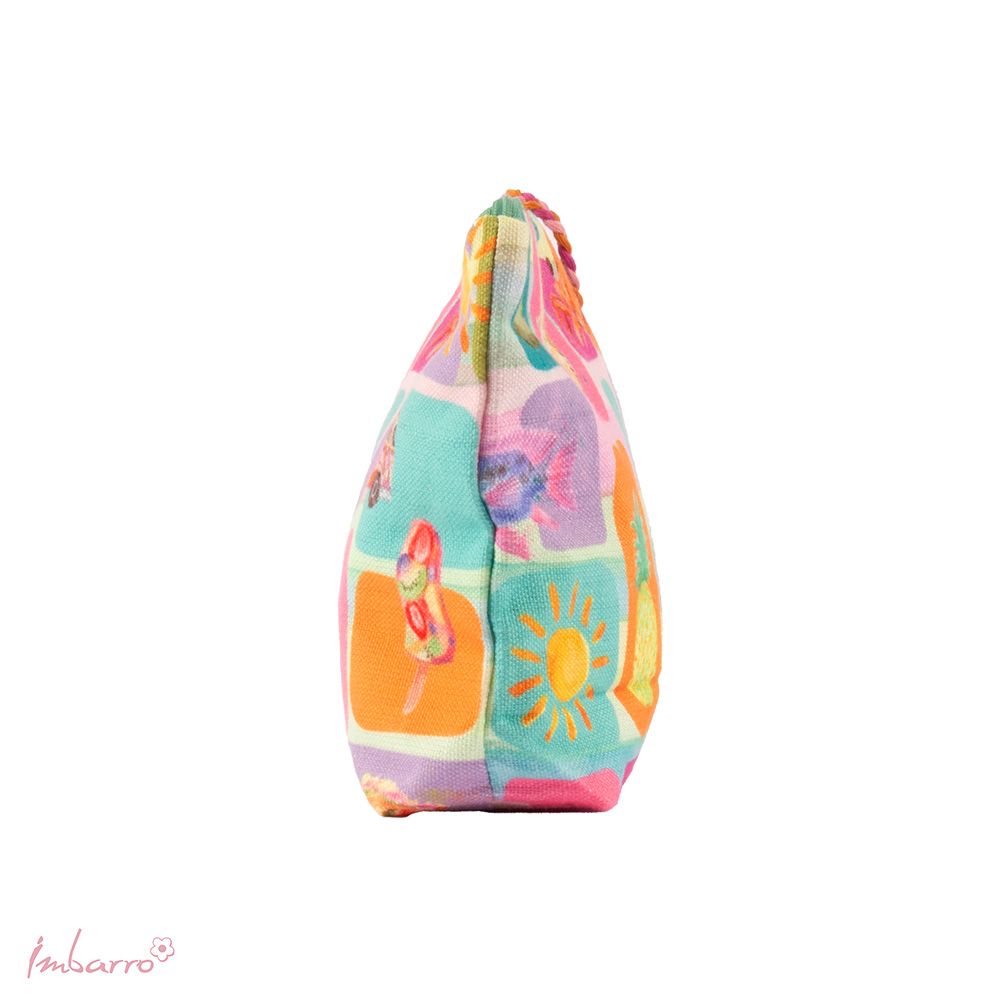Pochette Imbarro Hola Sunshine ouverte tirette élégante fermeture éclair – trousse maquillage voyage