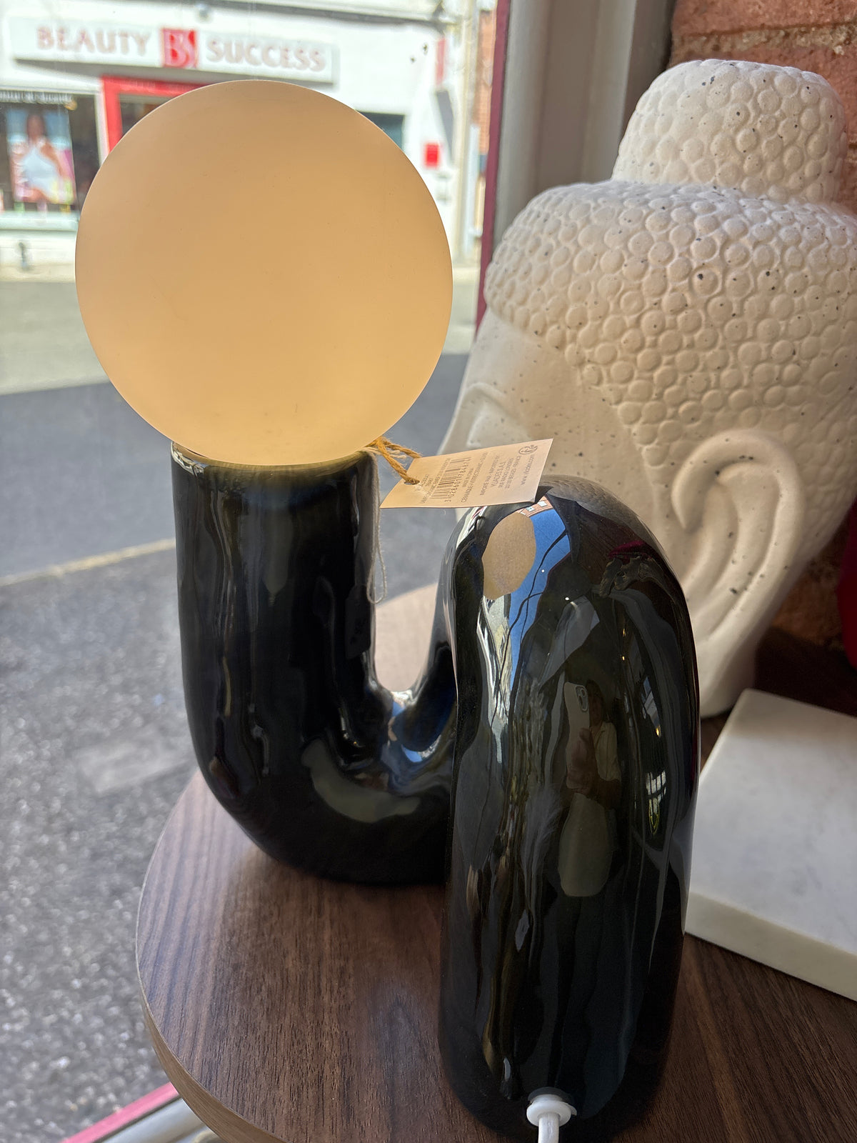 Lampe céramique verte organic