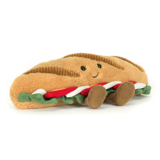 Peluche Jellycat Amuseables Caprese Baguette vue de face