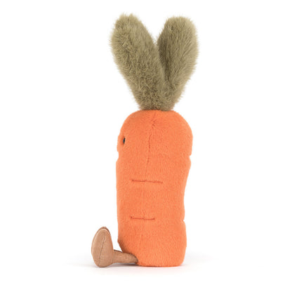 Peluche carotte orange Amuseables Jellycat de profil