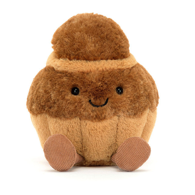 Peluche Amuseables Brigitte Brioche Jellycat viennoiserie kawaii dorée ultra-douce – MT Boutique