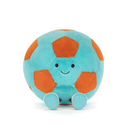 Peluche ballon de foot Amuseables Football Jellycat – visage espiègle
