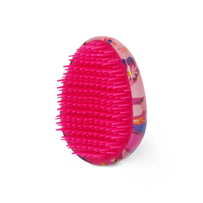 Brosse Démêlante Cheveux "Flowers" Fuchsia