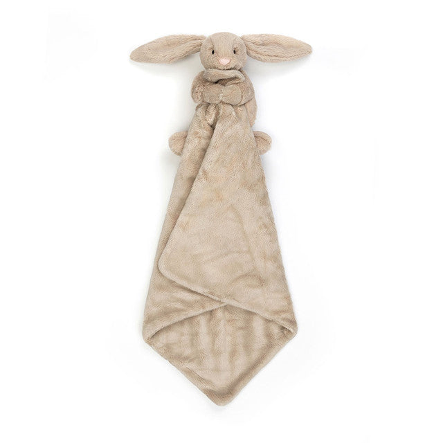 Doudou lapin Jellycat Soother beige déplié