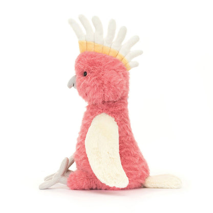 Peluche cacatoès rose Squawkatoo Jellycat assise