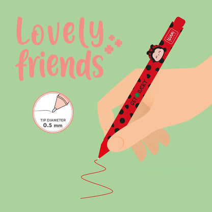 Stylo Gel Coccinelle Décoratif Lovely Friends