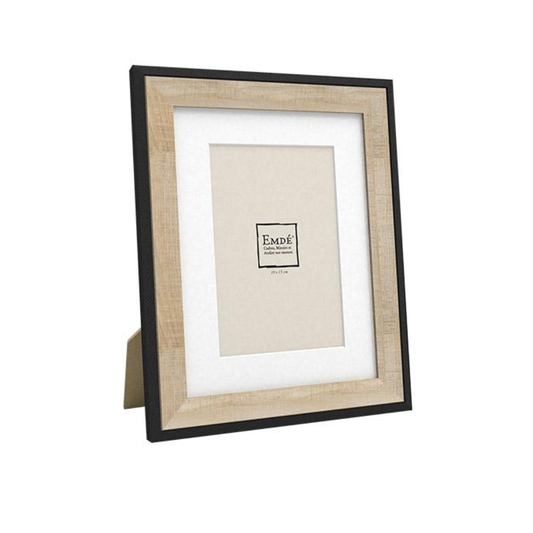 Cadre photo bois clair filet noir EMDE 15x20 cm passe-partout minimaliste FSC