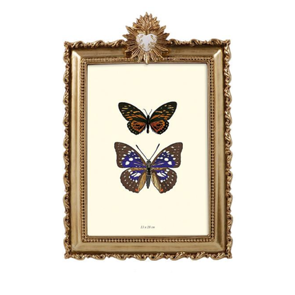 Cadre photo doré ex-voto blanc EMDE 13x18 cm décoration murale salon