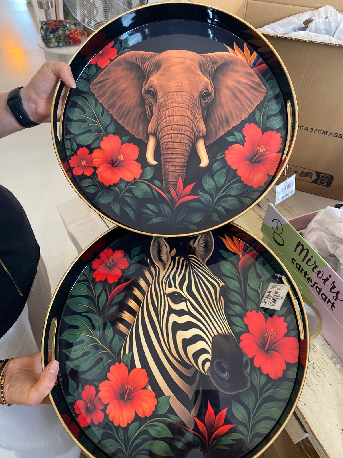 Plateau rond tropica 37cm Table Passion