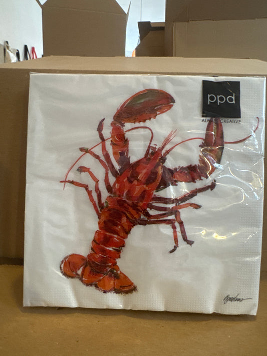 Serviette, papier homard 33x33