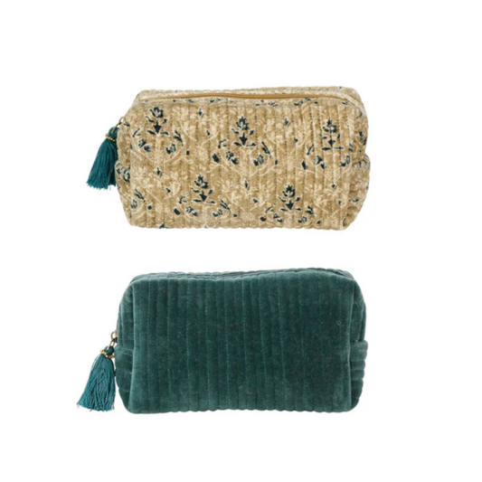 Duo pochette Green Wash velours