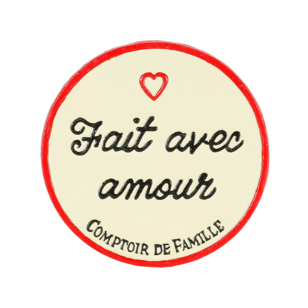 Dessous de plat rond en fonte Fait avec Amour D24cm Comptoir de Famille