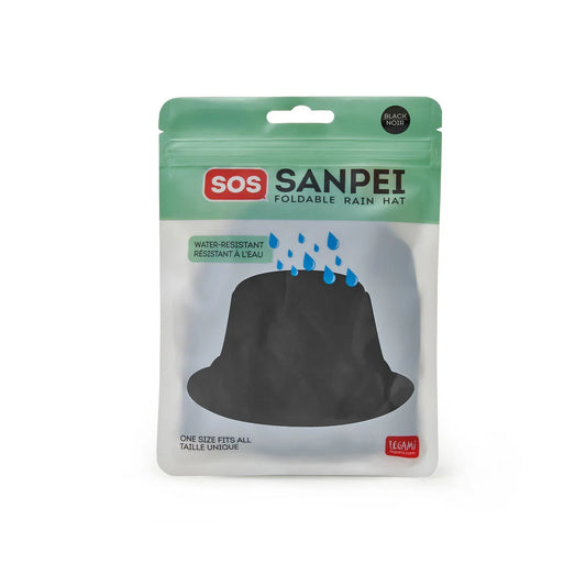 Chapeau de pluie pliable noir SOS Sanpei Legami – MT Boutique