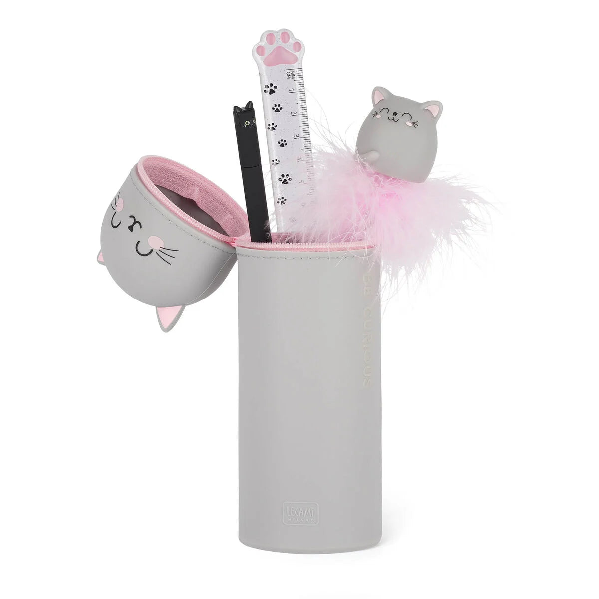Trousse 2-en-1 en Silicone Kitty