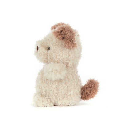 Détail peluche Little Pup Jellycat texture douce polyester