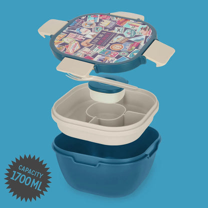 Lunch Box Boîte Repas 1700ml - Stickers